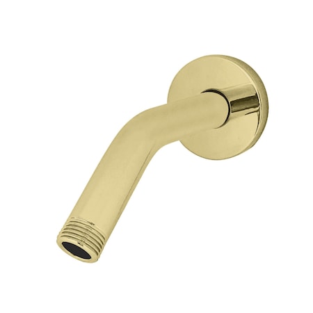 Showerscape K151K2 6-Inch Shower Arm with Flange, Polished Brass K151K2